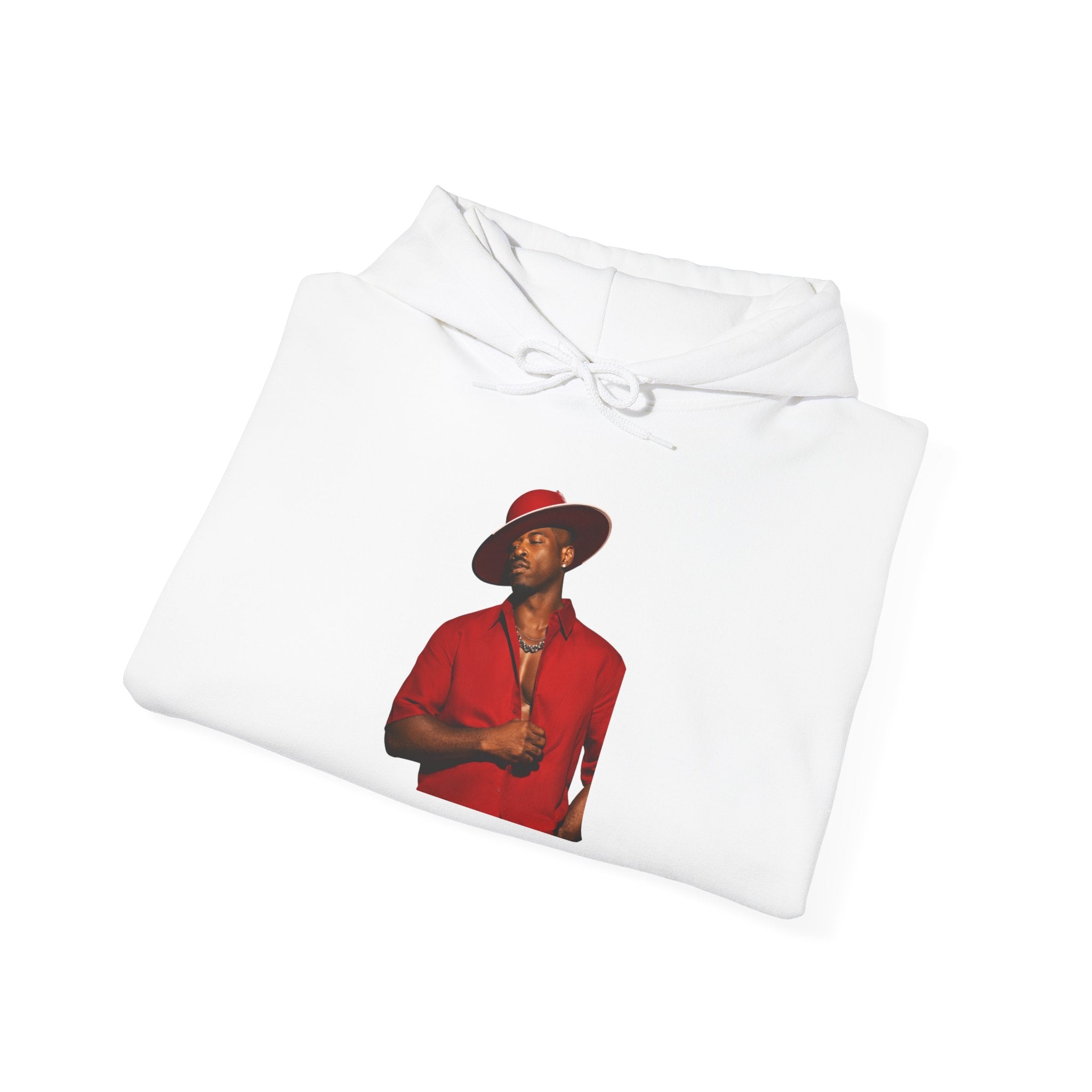Hoodie — Vintage Red Fedora Portrait Graphic Hoodie