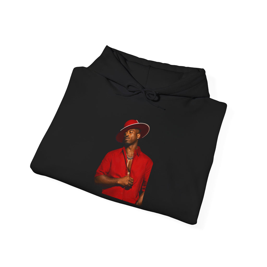 Hoodie — Vintage Red Fedora Portrait Graphic Hoodie