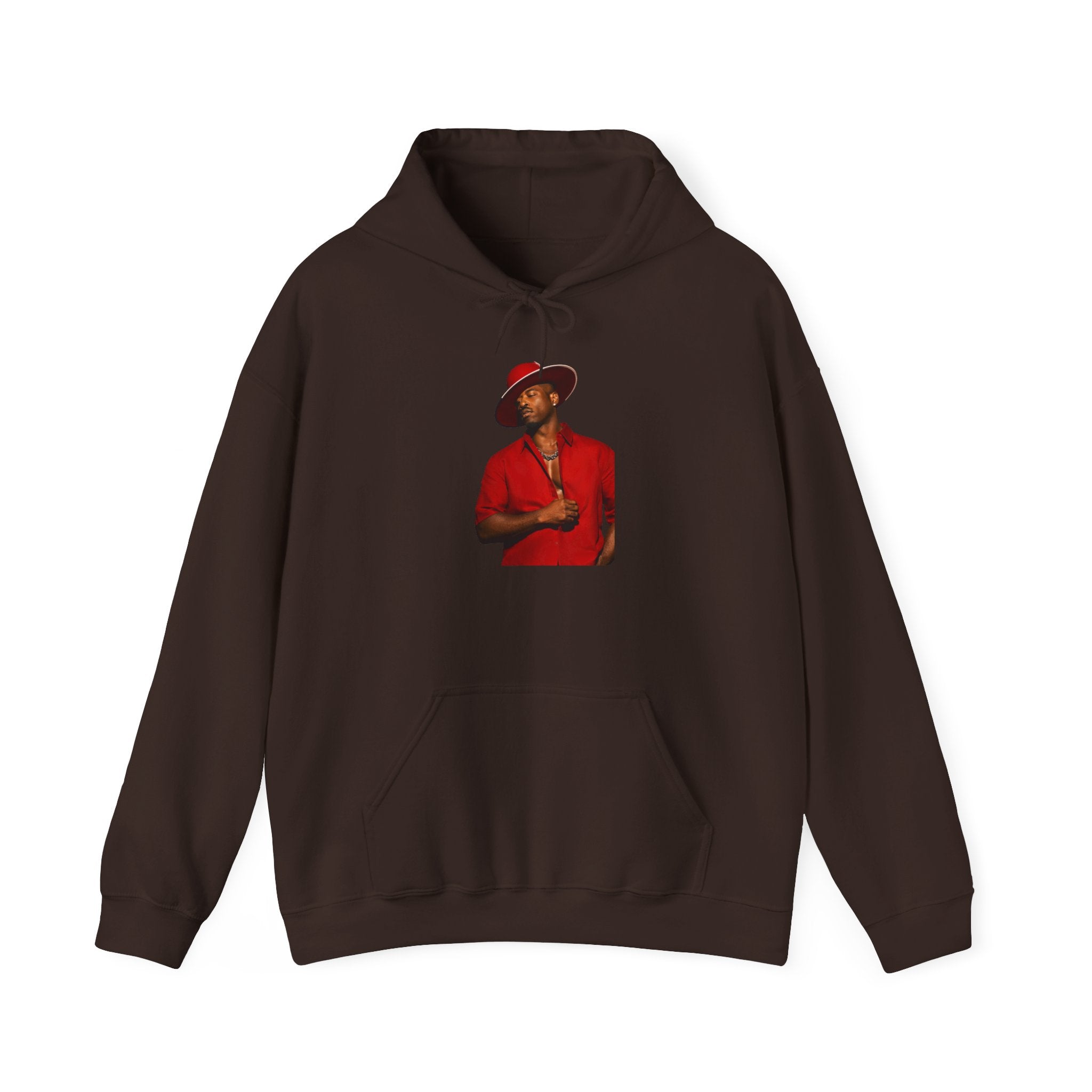 Hoodie — Vintage Red Fedora Portrait Graphic Hoodie
