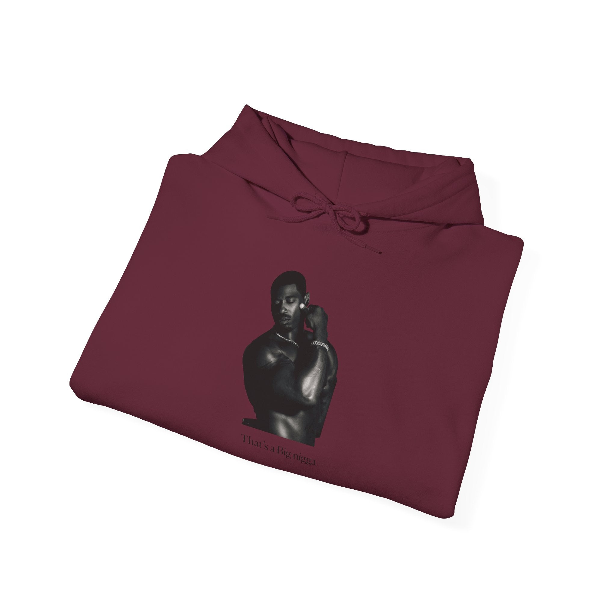 Minimal Black Portrait Hoodie — “I Love You, Mom” Graphic