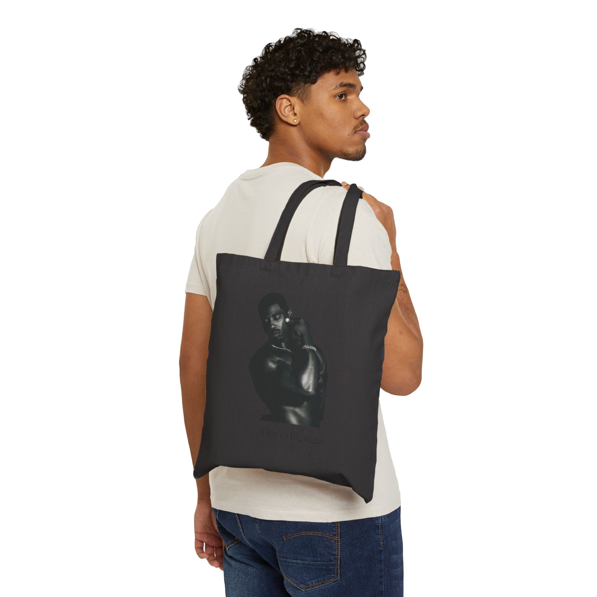 Tote Bag — "That's a Big Papa" Vintage Black Mother & Child Canvas Tote