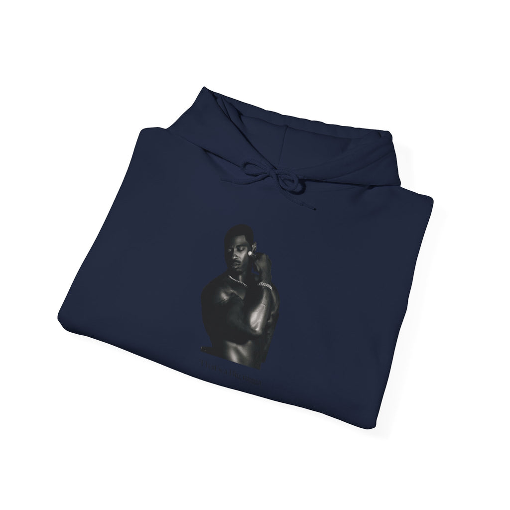 Minimal Black Portrait Hoodie — “I Love You, Mom” Graphic