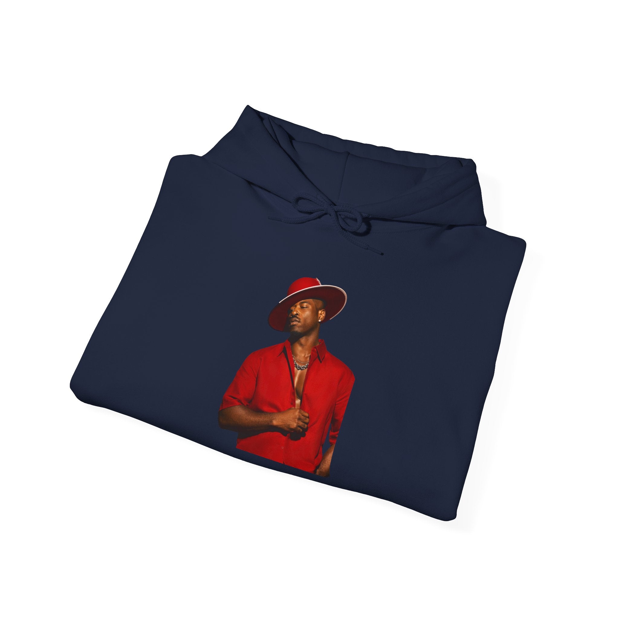 Hoodie — Vintage Red Fedora Portrait Graphic Hoodie