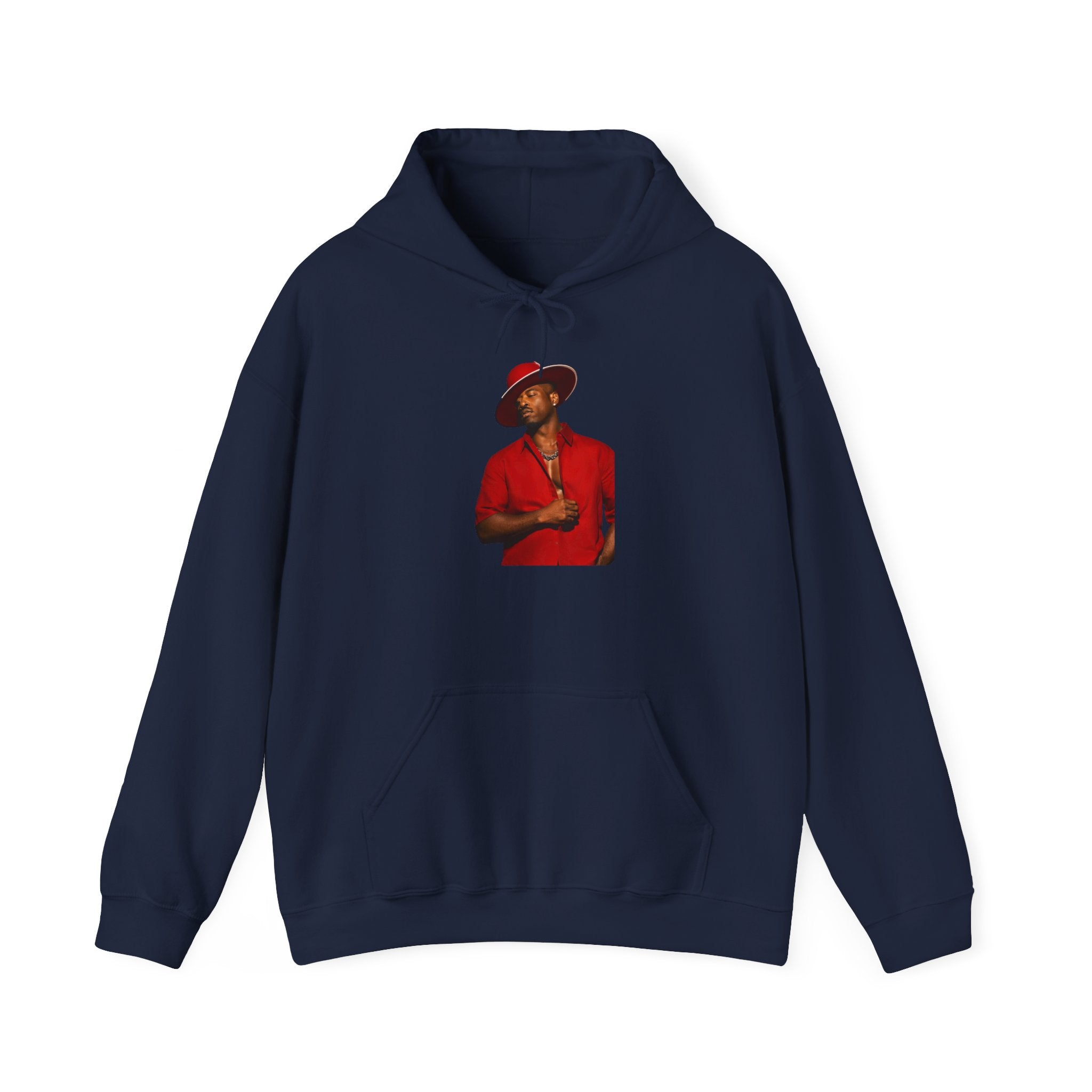 Hoodie — Vintage Red Fedora Portrait Graphic Hoodie