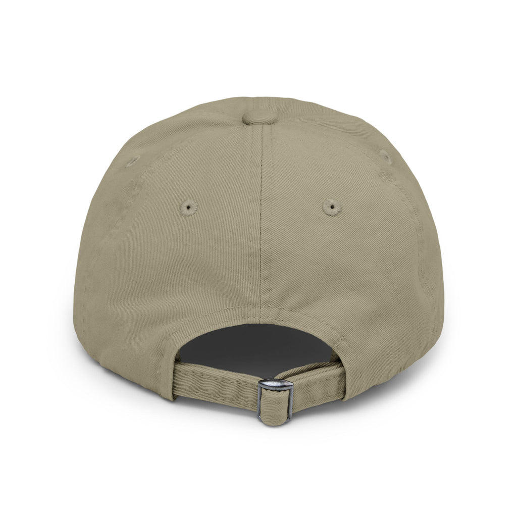 Distressed Black Dad Hat with Expressive Face Patch