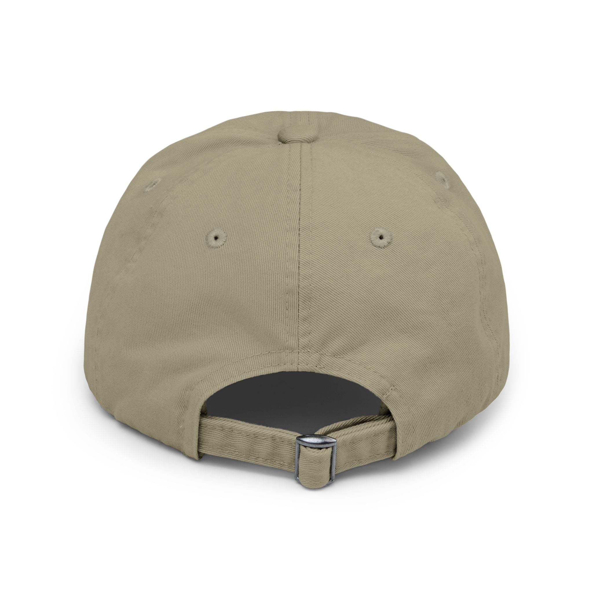 Distressed Black Dad Hat with Expressive Face Patch