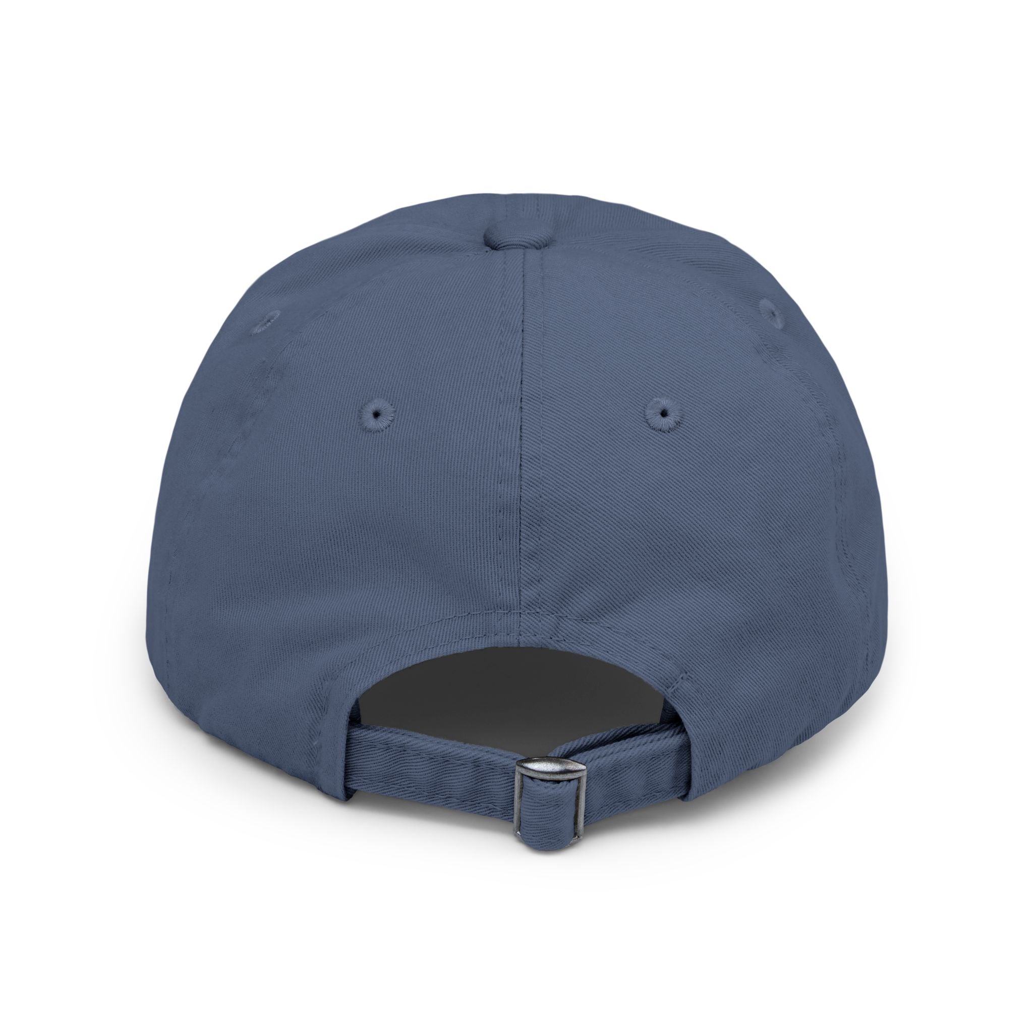 Distressed Black Dad Hat with Expressive Face Patch