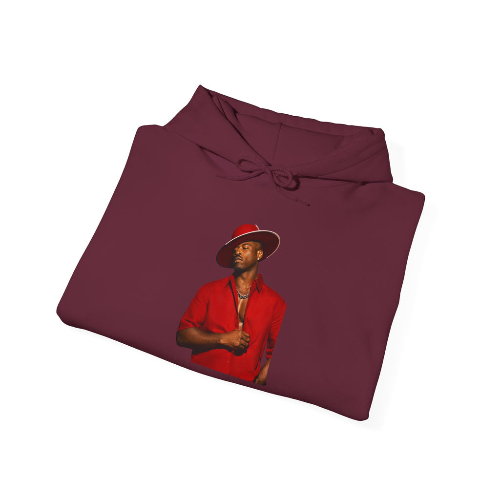 Hoodie — Vintage Red Fedora Portrait Graphic Hoodie