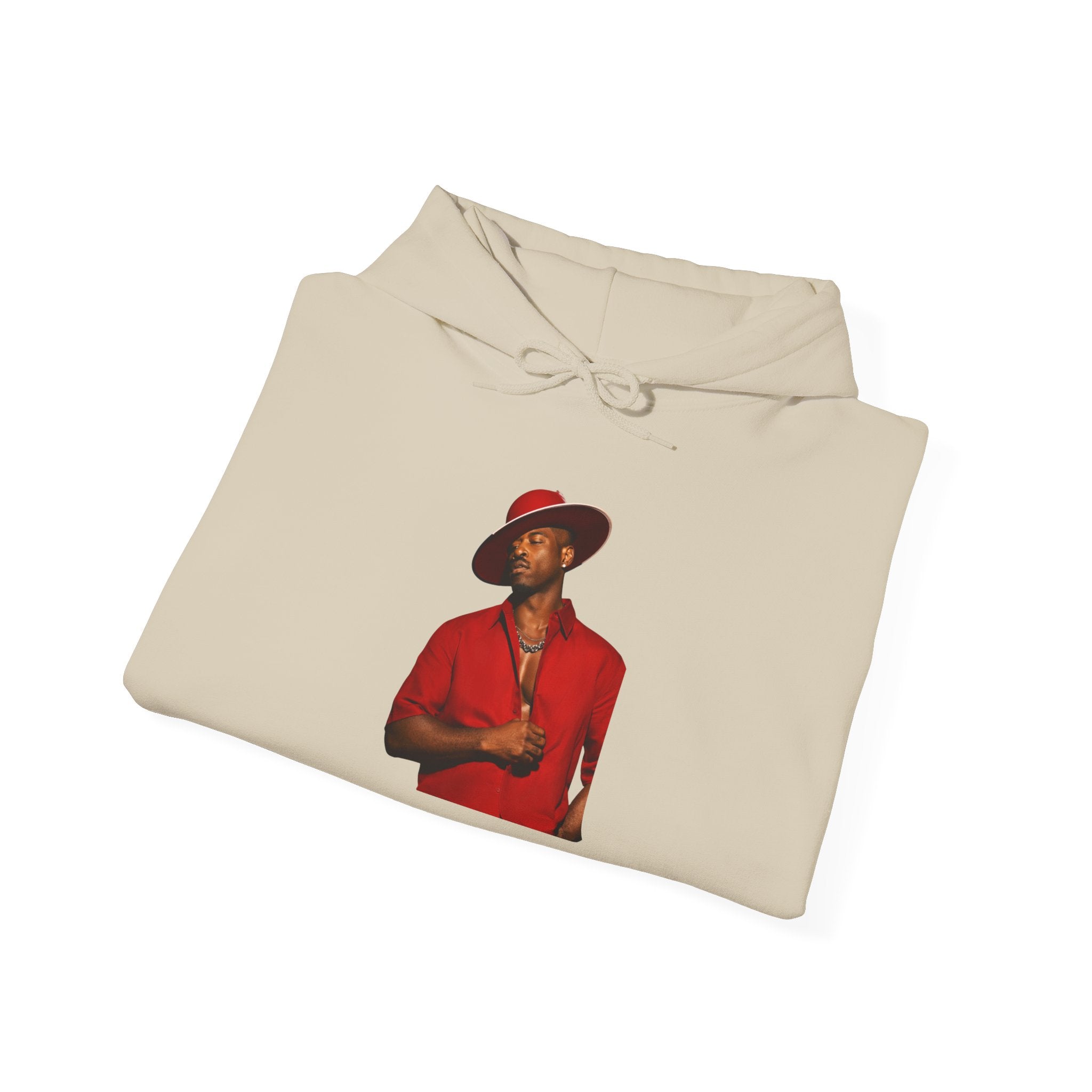 Hoodie — Vintage Red Fedora Portrait Graphic Hoodie