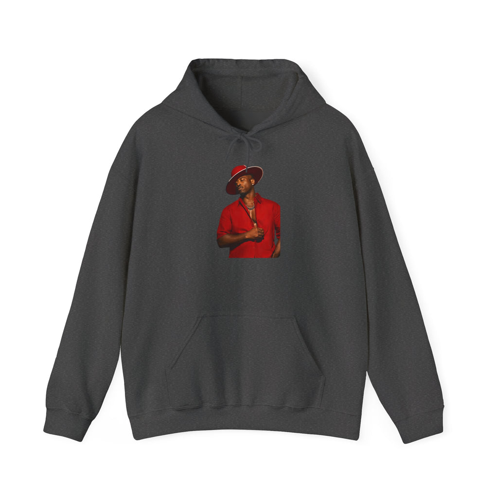 Hoodie — Vintage Red Fedora Portrait Graphic Hoodie