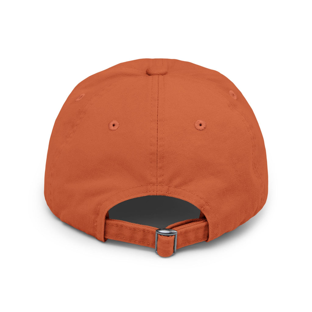 Distressed Black Dad Hat with Expressive Face Patch