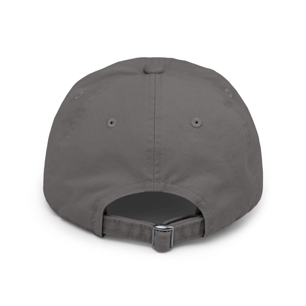 Distressed Black Dad Hat with Expressive Face Patch