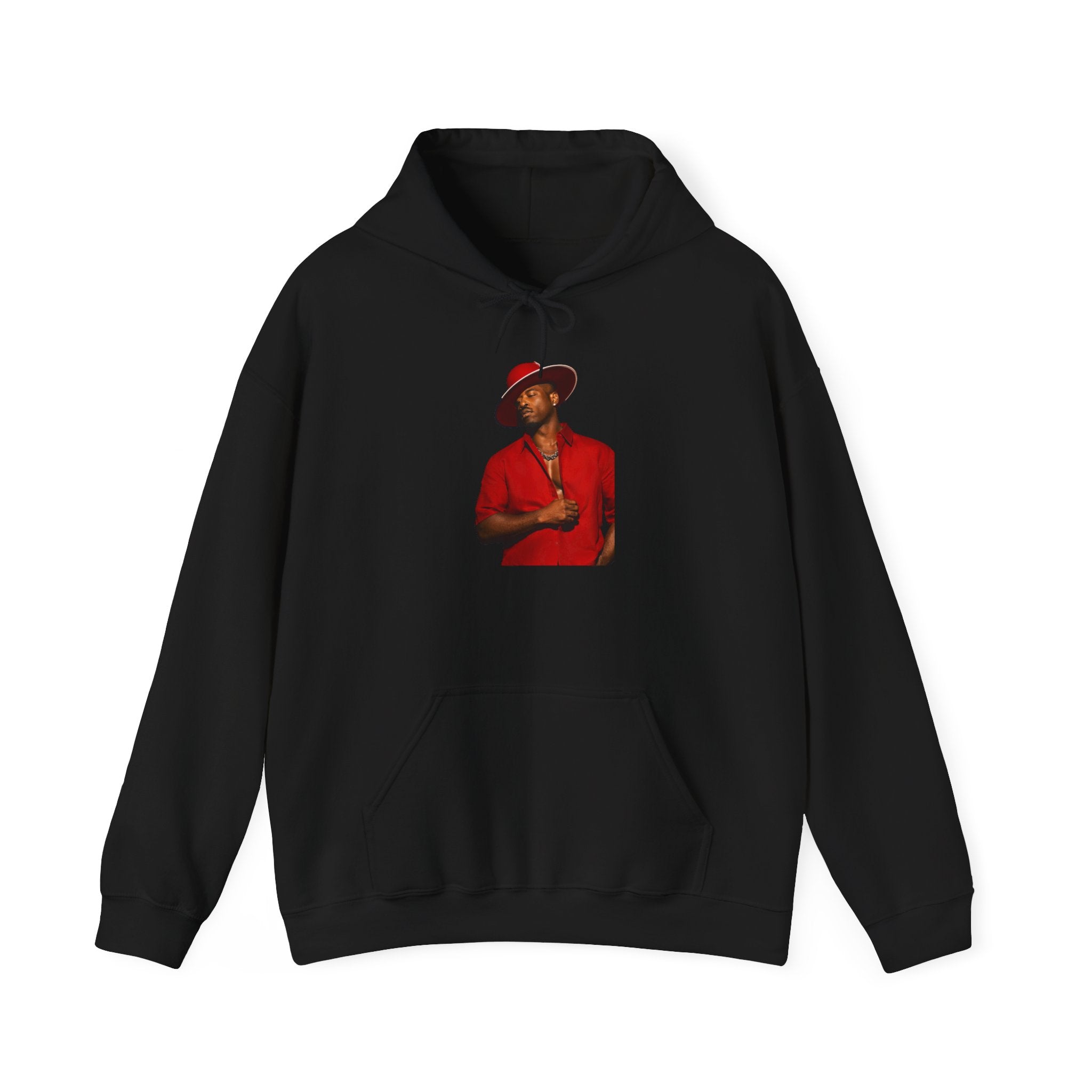 Hoodie — Vintage Red Fedora Portrait Graphic Hoodie